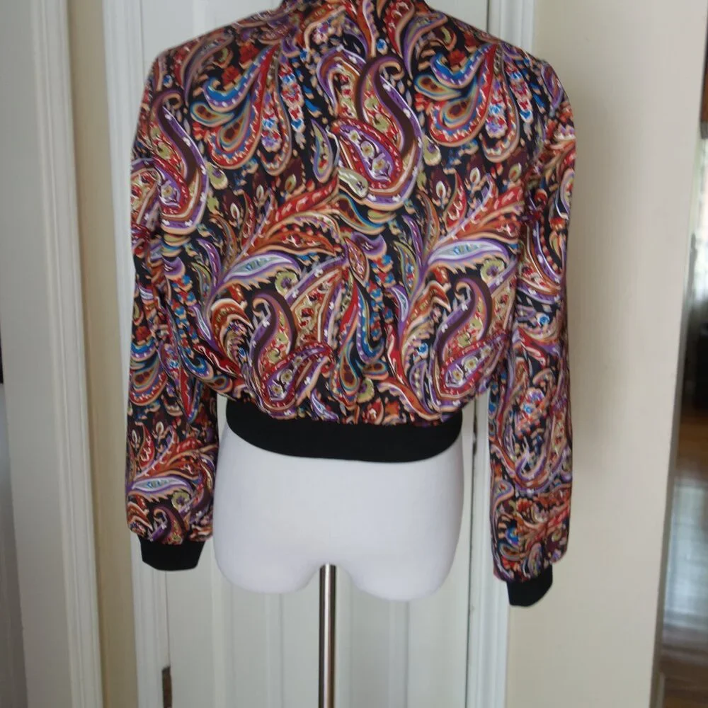 Multicolor Paisley Women's Jacket - Picture 5 of 8